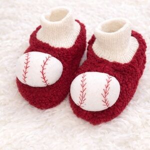 Baseball Toddler Slippers | Red + White | Cozy & Brand New ⚾️
